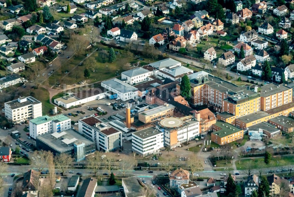 Luftbild Offenburg - Klinikgelände des Krankenhauses Ortenauklinik Offenburg in Offenburg im Bundesland Baden-Württemberg, Deutschland