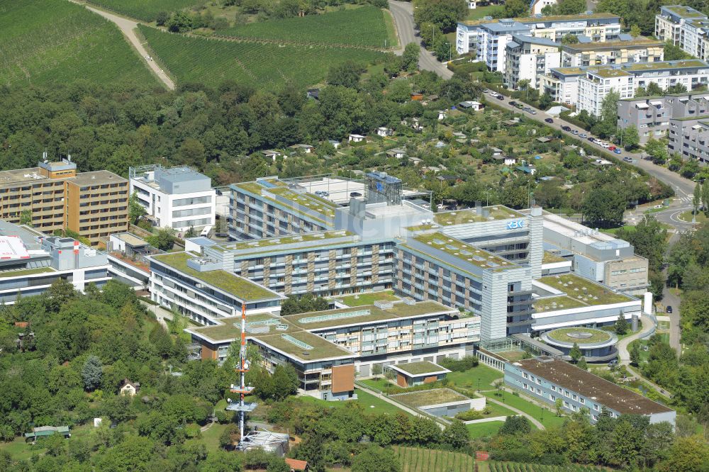 Stuttgart aus der Vogelperspektive: Klinikgelände des Krankenhauses Robert-Bosch-Krankenhaus im Ortsteil Bad Cannstatt in Stuttgart im Bundesland Baden-Württemberg, Deutschland