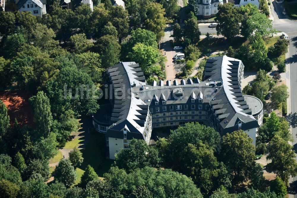 Bad Lausick von oben - Klinikgelände des Krankenhauses Sachsenklinik Bad Lausick in Bad Lausick im Bundesland Sachsen