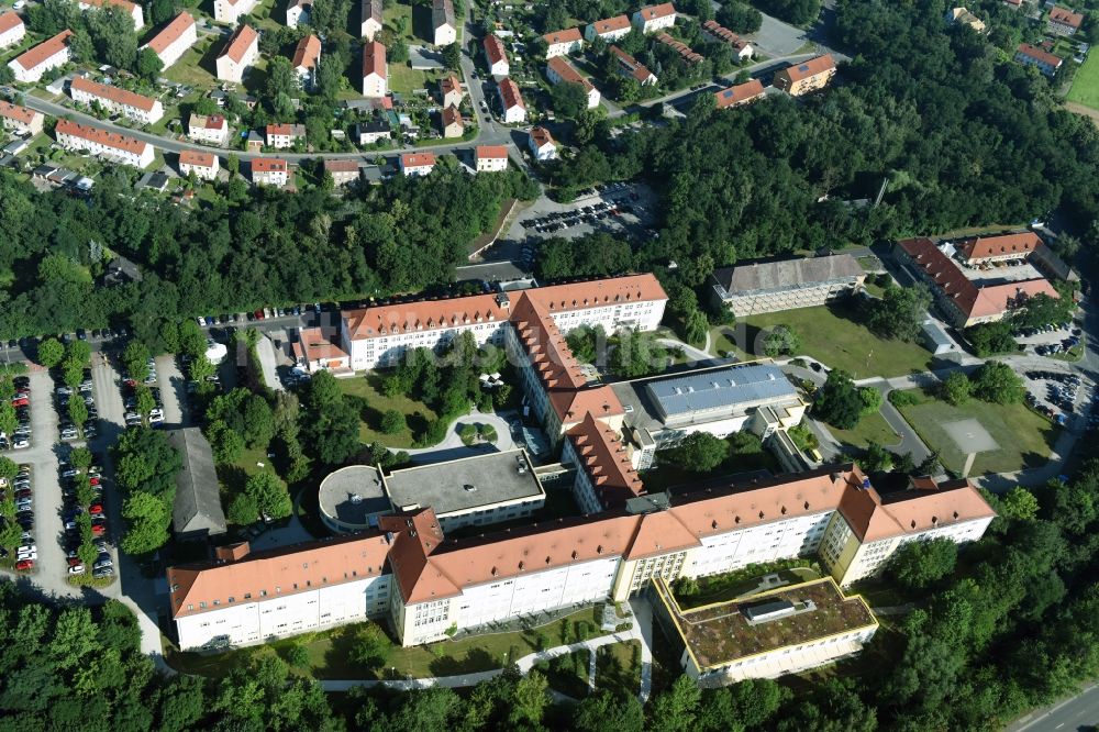 Luftbild Borna - Klinikgelände des Krankenhauses Sana Klinikum Borna an der Rudolf-Virchow-Straße in Borna im Bundesland Sachsen