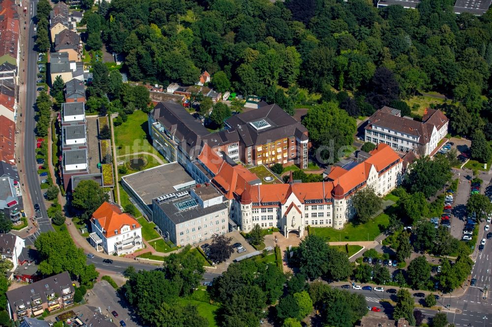 Gelsenkirchen aus der Vogelperspektive: Klinikgelände des Krankenhauses Sankt Marien-Hospital Gelsenkirchen-Buer in Gelsenkirchen im Bundesland Nordrhein-Westfalen