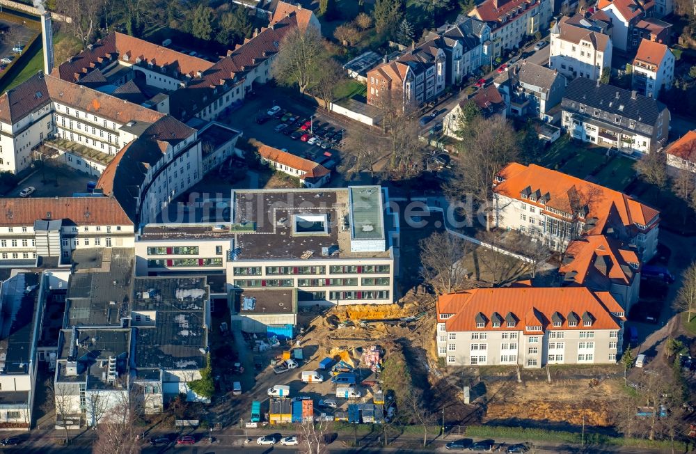 Luftaufnahme Hamm - Klinikgelände des Krankenhauses Sankt Marien-Hospital in Hamm im Bundesland Nordrhein-Westfalen