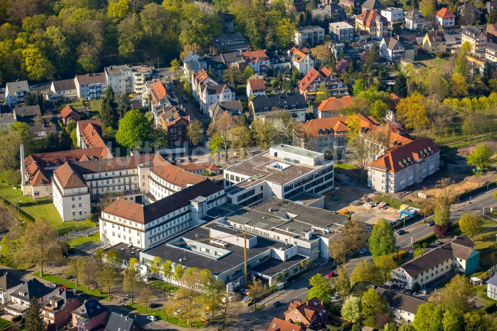 Hamm von oben - Klinikgelände des Krankenhauses Sankt Marien-Hospital in Hamm im Bundesland Nordrhein-Westfalen