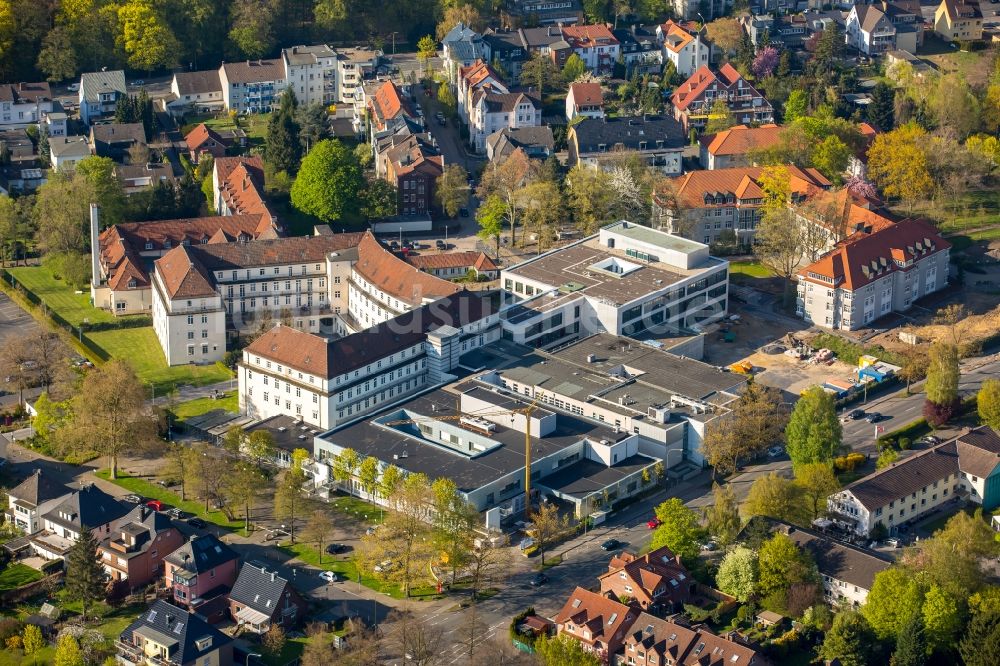 Hamm aus der Vogelperspektive: Klinikgelände des Krankenhauses Sankt Marien-Hospital in Hamm im Bundesland Nordrhein-Westfalen