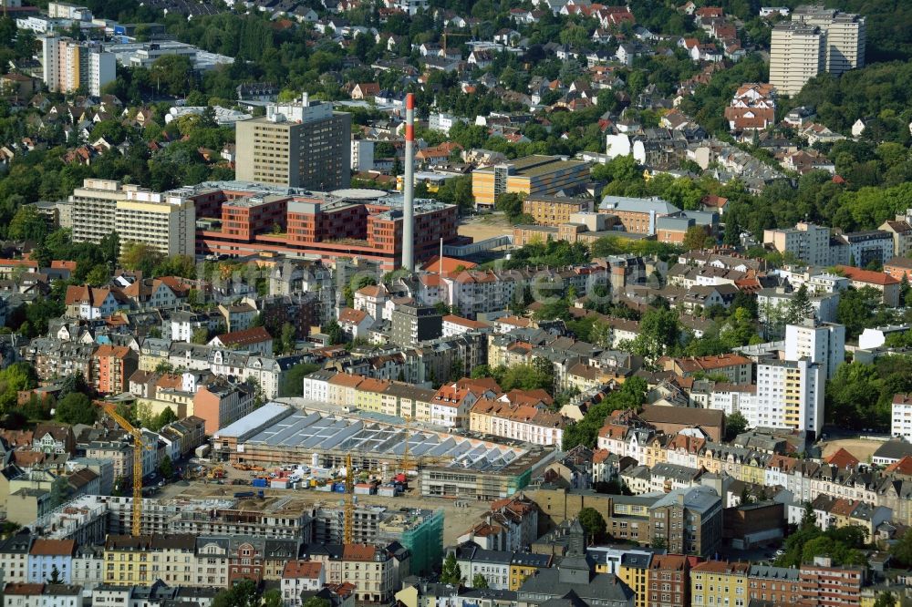 Offenbach am Main aus der Vogelperspektive: Klinikgelände des Krankenhauses Sena Klinikum Offenbach in Offenbach am Main im Bundesland Hessen