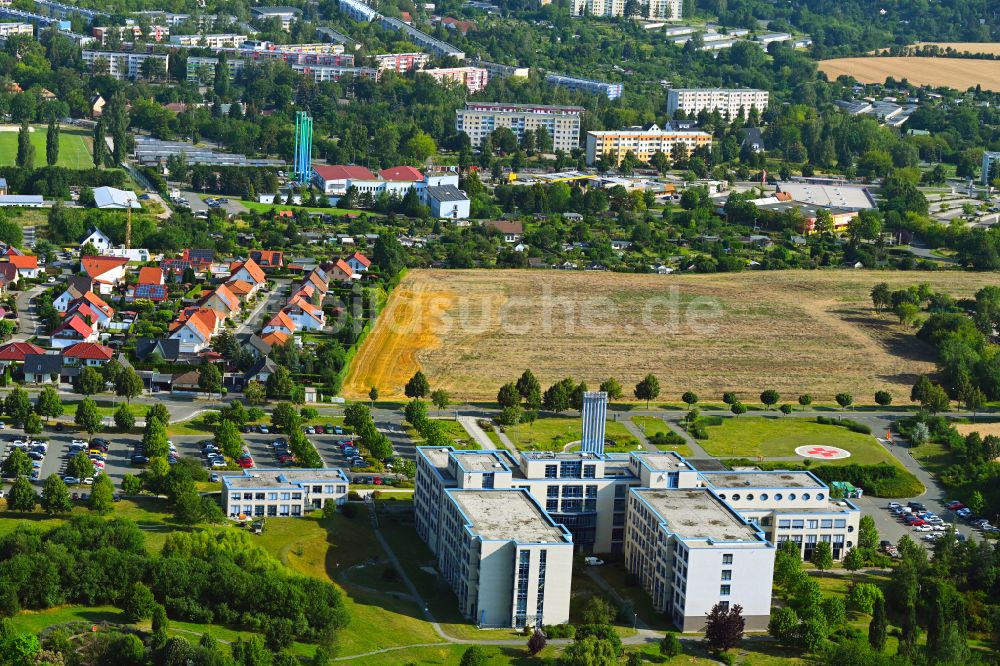 Luftaufnahme Zeitz - Klinikgelände des Krankenhauses SRH Klinikum Zeitz in Zeitz im Bundesland Sachsen-Anhalt, Deutschland