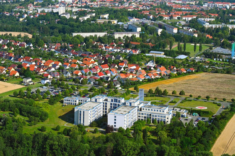 Zeitz von oben - Klinikgelände des Krankenhauses SRH Klinikum Zeitz in Zeitz im Bundesland Sachsen-Anhalt, Deutschland