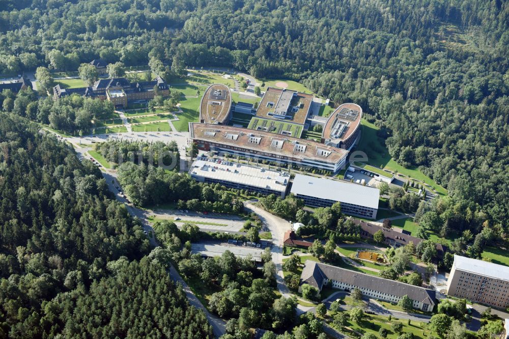 Gera von oben - Klinikgelände des Krankenhauses SRH Wald-Klinikum Gera in Gera im Bundesland Thüringen, Deutschland