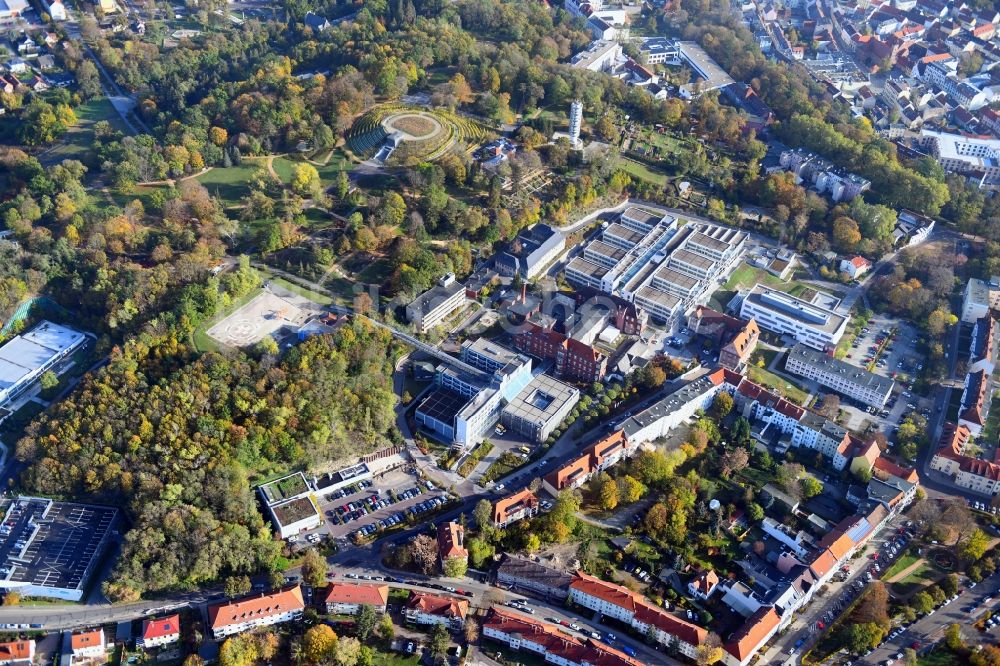 Brandenburg an der Havel aus der Vogelperspektive: Klinikgelände des Krankenhauses des Städtischen Klinikums Brandenburg GmbH in Brandenburg an der Havel im Bundesland Brandenburg, Deutschland