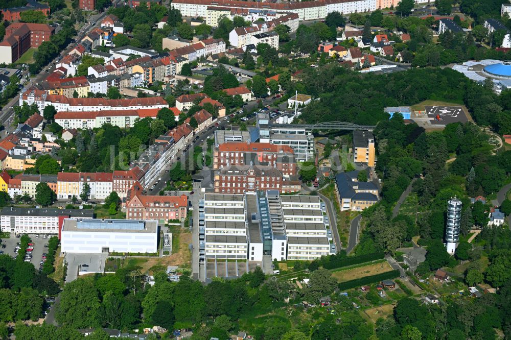 Brandenburg an der Havel aus der Vogelperspektive: Klinikgelände des Krankenhauses Städtisches Klinikum Brandenburg GmbH in Brandenburg an der Havel im Bundesland Brandenburg, Deutschland