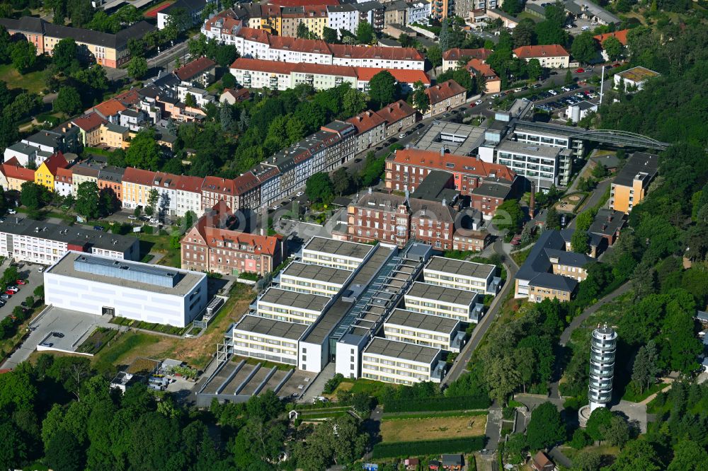 Luftbild Brandenburg an der Havel - Klinikgelände des Krankenhauses Städtisches Klinikum Brandenburg GmbH in Brandenburg an der Havel im Bundesland Brandenburg, Deutschland