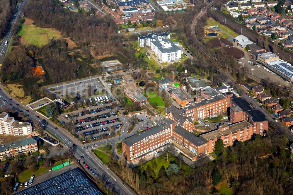 Luftbild Moers - Klinikgelände des Krankenhauses Stiftung Krankenhaus Bethanien Moers mit Kinder- und Jugend- Klinik in Moers im Bundesland Nordrhein-Westfalen