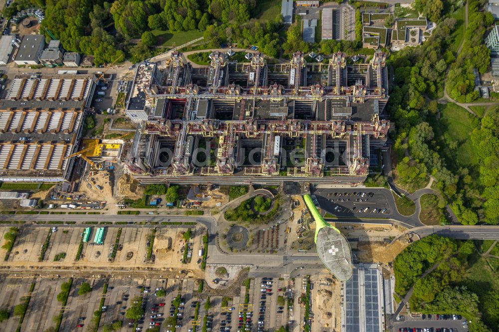 Luftaufnahme Aachen - Klinikgelände des Krankenhauses Universitätsklinikum Aachen in Aachen im Bundesland Nordrhein-Westfalen, Deutschland