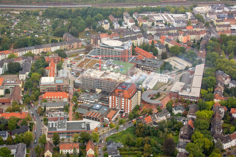 Bochum aus der Vogelperspektive: Klinikgelände des Krankenhauses BG Universitätsklinikum Bergmannsheil in Bochum im Bundesland Nordrhein-Westfalen, Deutschland