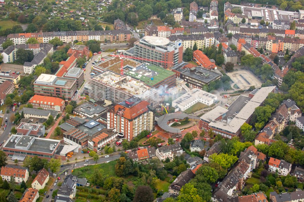 Luftaufnahme Bochum - Klinikgelände des Krankenhauses BG Universitätsklinikum Bergmannsheil in Bochum im Bundesland Nordrhein-Westfalen, Deutschland