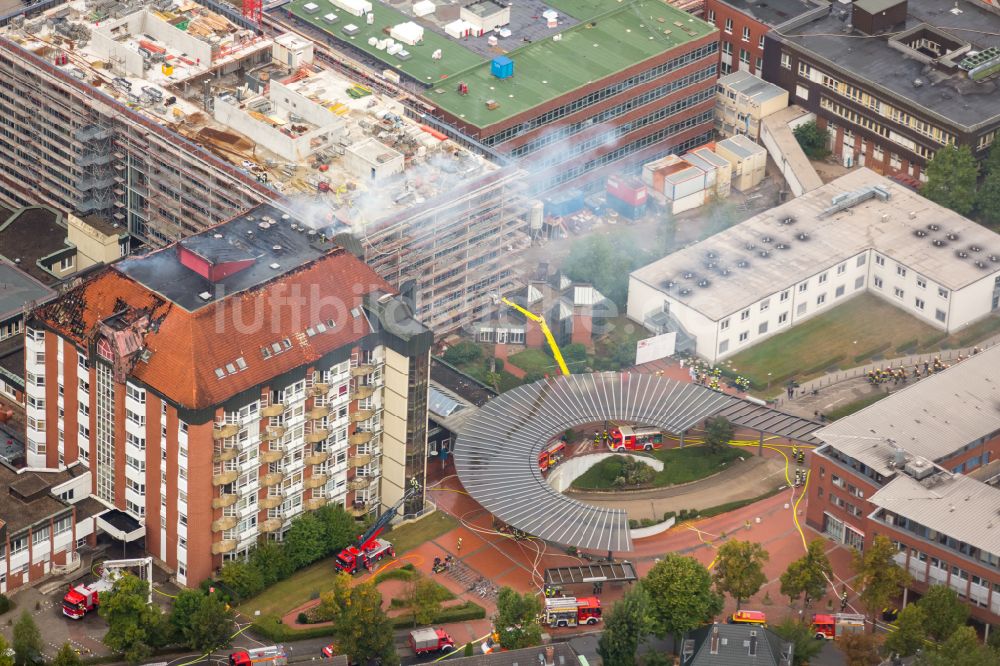 Bochum von oben - Klinikgelände des Krankenhauses BG Universitätsklinikum Bergmannsheil in Bochum im Bundesland Nordrhein-Westfalen, Deutschland