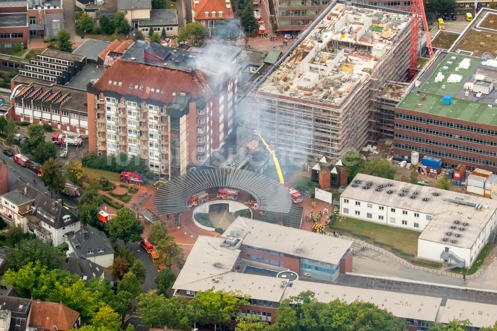 Bochum aus der Vogelperspektive: Klinikgelände des Krankenhauses BG Universitätsklinikum Bergmannsheil in Bochum im Bundesland Nordrhein-Westfalen, Deutschland