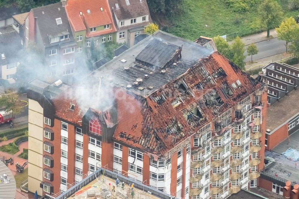 Bochum aus der Vogelperspektive: Klinikgelände des Krankenhauses BG Universitätsklinikum Bergmannsheil in Bochum im Bundesland Nordrhein-Westfalen, Deutschland