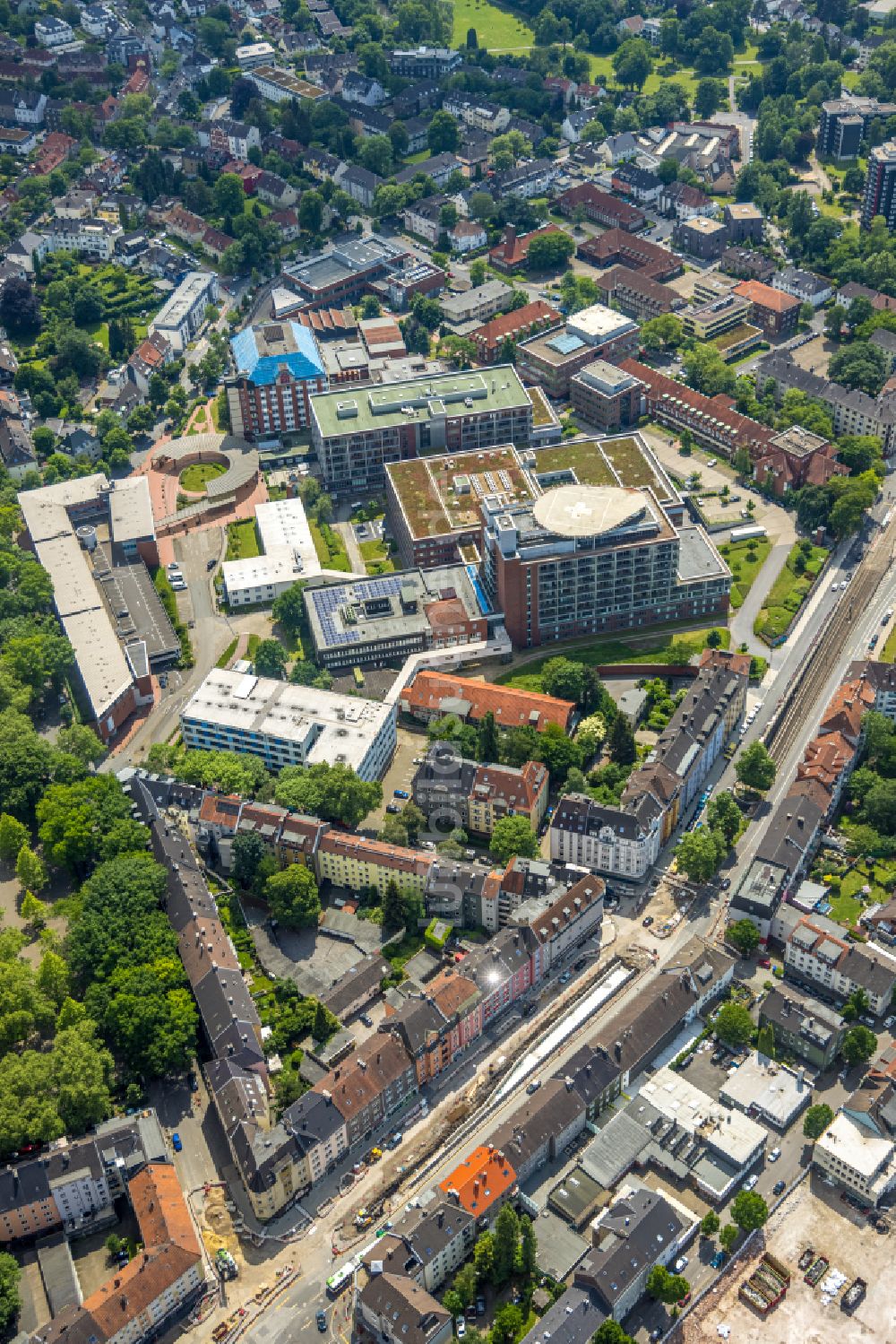 Luftbild Bochum - Klinikgelände des Krankenhauses BG Universitätsklinikum Bergmannsheil in Bochum im Bundesland Nordrhein-Westfalen, Deutschland