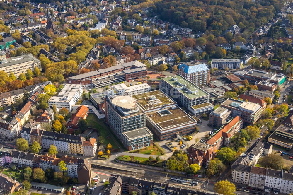 Luftbild Bochum - Klinikgelände des Krankenhauses BG Universitätsklinikum Bergmannsheil in Bochum im Bundesland Nordrhein-Westfalen, Deutschland