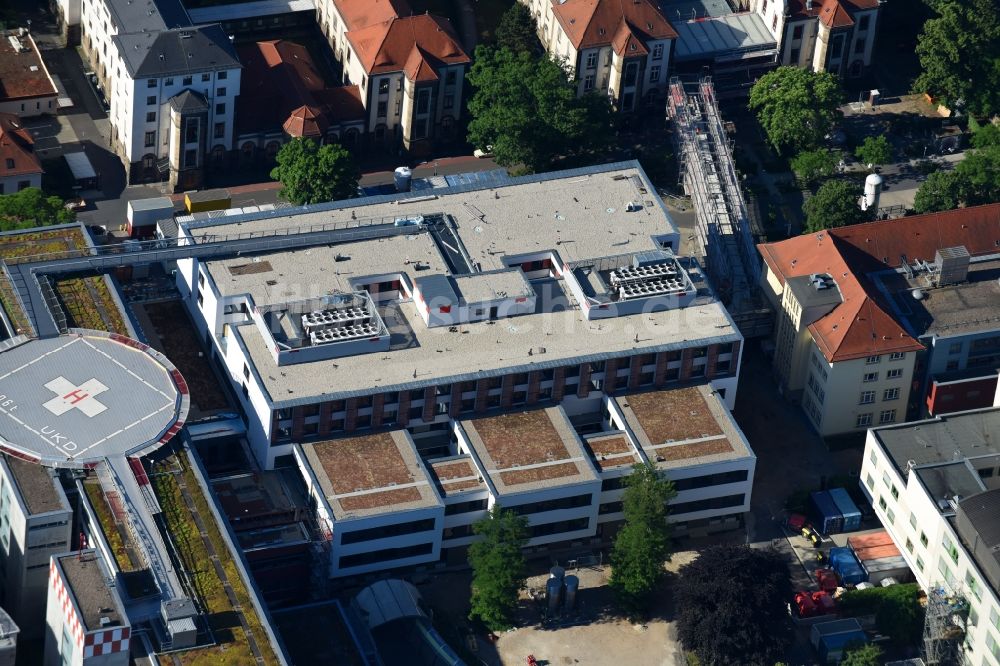 Luftbild Dresden - Klinikgelände des Krankenhauses Universitätsklinikum Carl Gustav Carus, Viszeral-, Thorax- und Gefäßchirurgie (VTG) an der Fetscherstraße in Dresden im Bundesland Sachsen, Deutschland