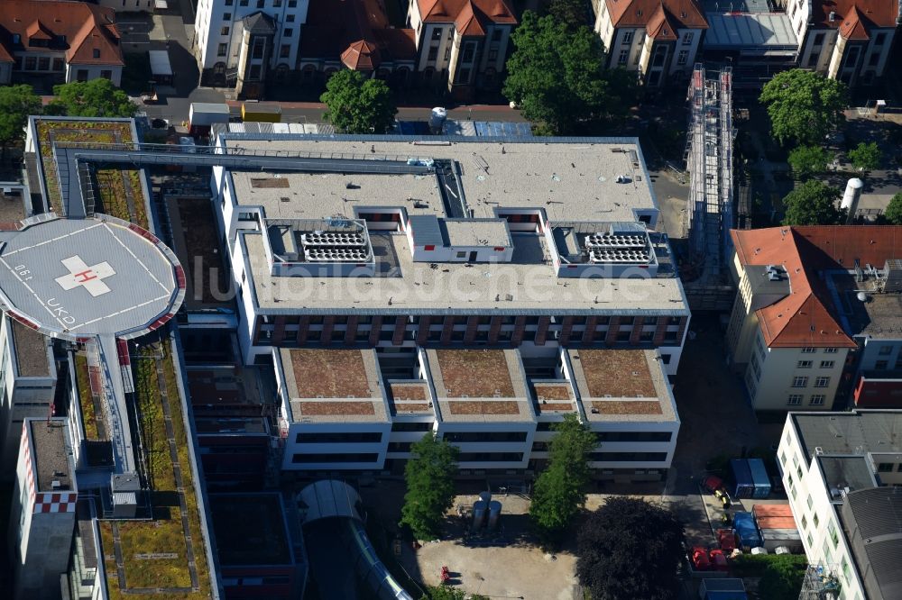 Luftaufnahme Dresden - Klinikgelände des Krankenhauses Universitätsklinikum Carl Gustav Carus, Viszeral-, Thorax- und Gefäßchirurgie (VTG) an der Fetscherstraße in Dresden im Bundesland Sachsen, Deutschland