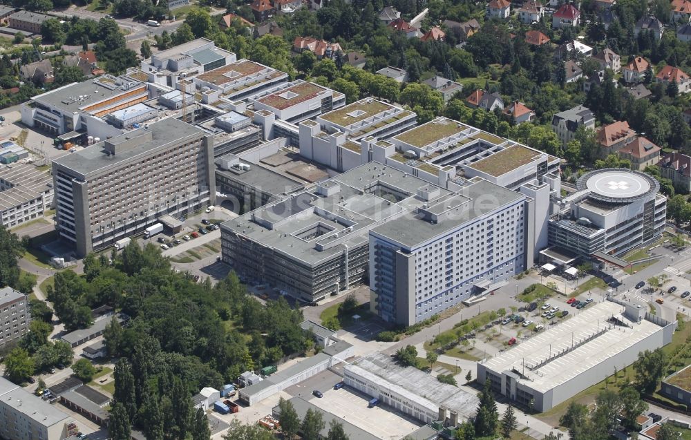 Luftbild Halle (Saale) - Klinikgelände des Krankenhauses Universitätsklinikum Halle (Saale) in Halle (Saale) im Bundesland Sachsen-Anhalt, Deutschland