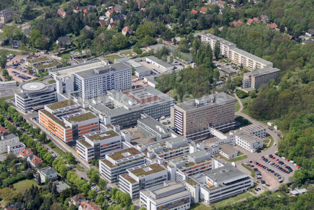 Luftbild Halle (Saale) - Klinikgelände des Krankenhauses und Universitätsklinikum in Halle (Saale) im Bundesland Sachsen-Anhalt, Deutschland