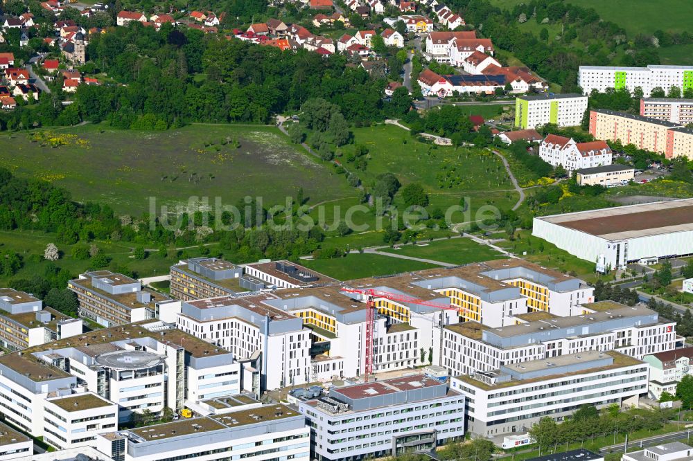 Luftaufnahme Jena - Klinikgelände des Krankenhauses Universitätsklinikum in Jena im Bundesland Thüringen, Deutschland