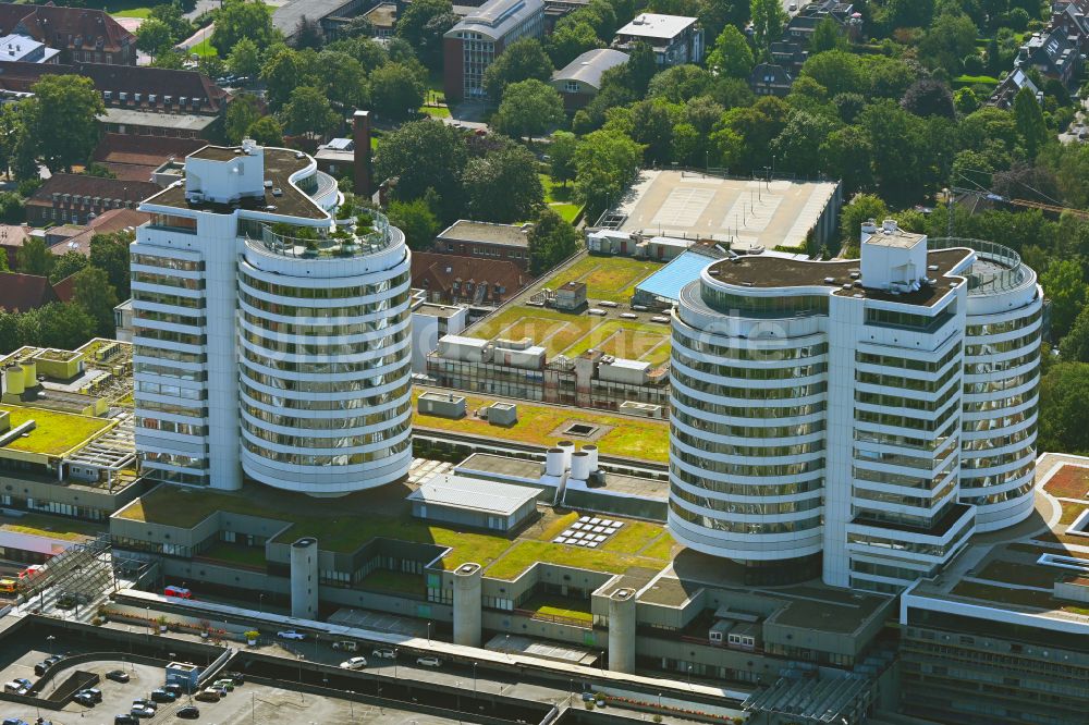 Münster von oben - Klinikgelände des Krankenhauses Universitätsklinikum in Münster im Bundesland Nordrhein-Westfalen, Deutschland