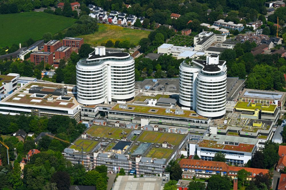 Luftaufnahme Münster - Klinikgelände des Krankenhauses Universitätsklinikum in Münster im Bundesland Nordrhein-Westfalen, Deutschland