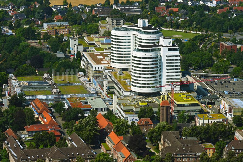 Münster aus der Vogelperspektive: Klinikgelände des Krankenhauses Universitätsklinikum in Münster im Bundesland Nordrhein-Westfalen, Deutschland