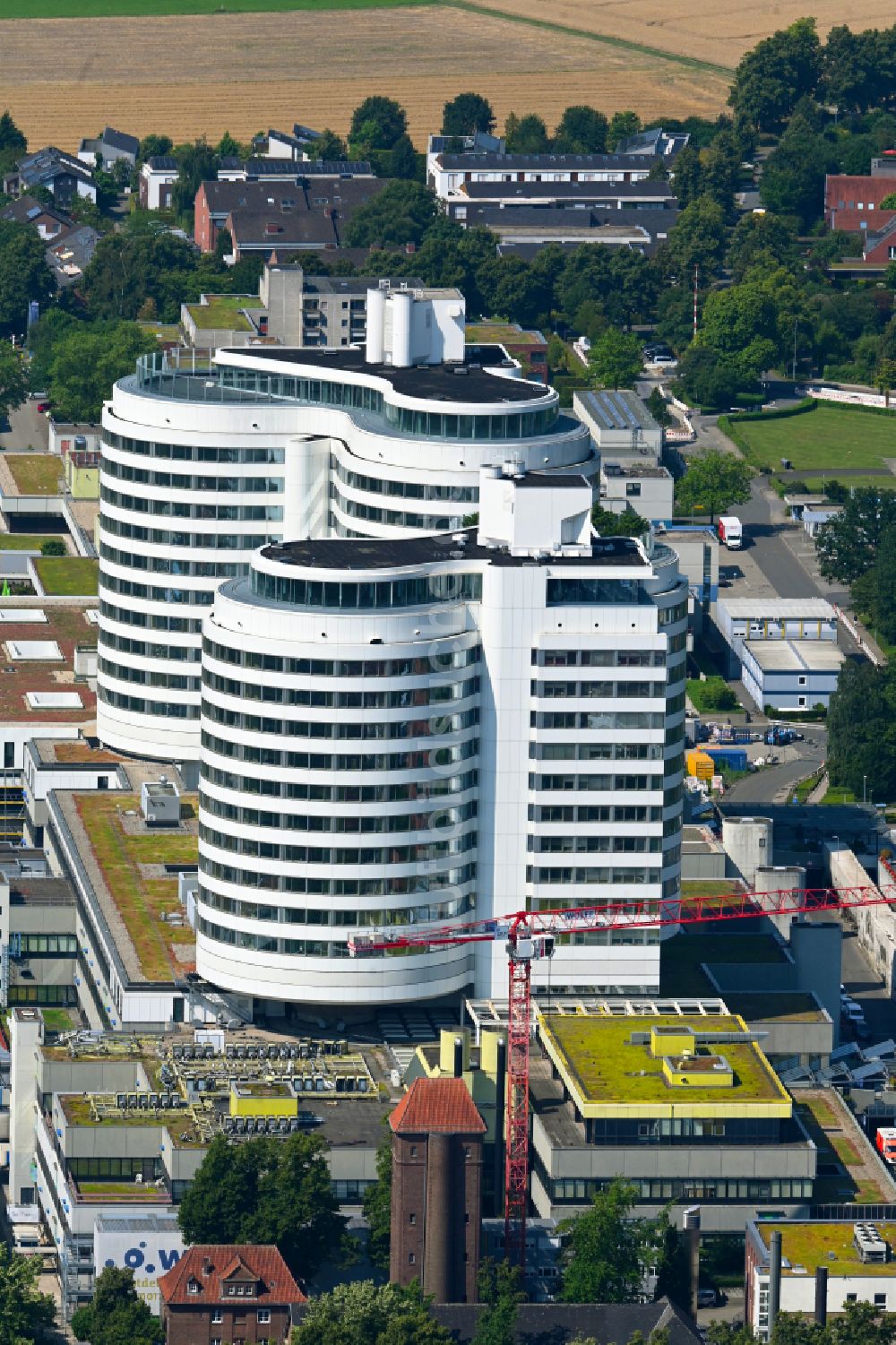 Luftbild Münster - Klinikgelände des Krankenhauses Universitätsklinikum in Münster im Bundesland Nordrhein-Westfalen, Deutschland