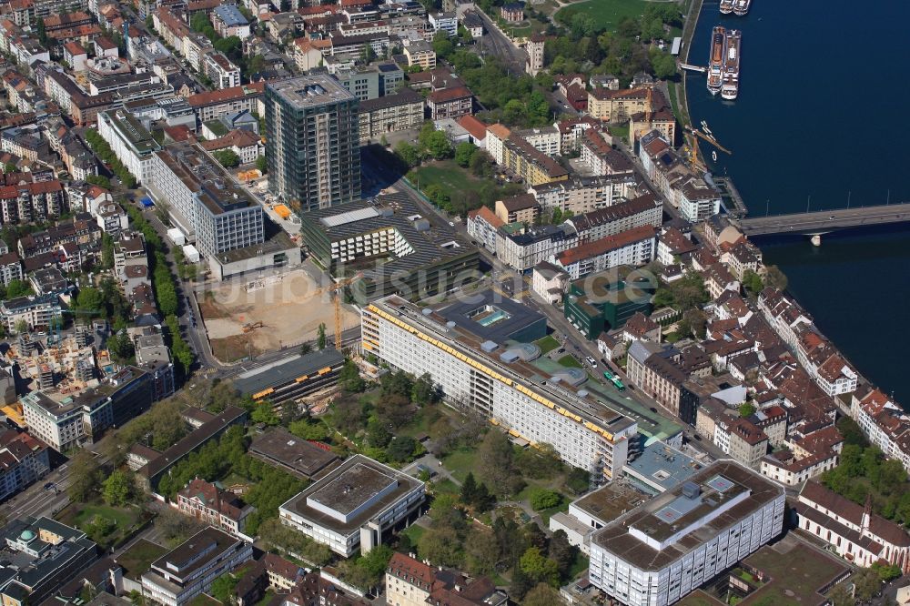 Luftbild Basel - Klinikgelände des Krankenhauses Universitätsspital in Basel im Kanton Basel-Stadt, Schweiz