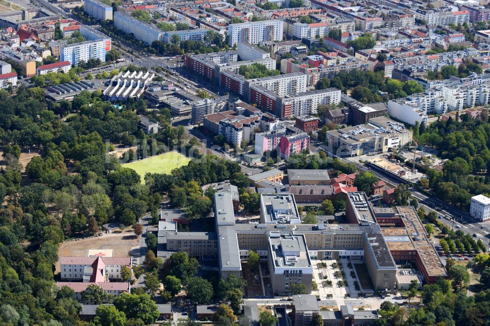 Berlin von oben - Klinikgelände des Krankenhauses Vivantes Klinikum im Friedrichshain in Berlin