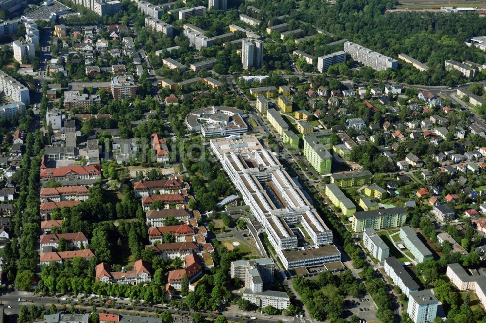 Luftbild Berlin - Klinikgelände des Krankenhauses Vivantes Klinikum Neukölln an der Rudower Straße im Ortsteil Neukölln in Berlin, Deutschland