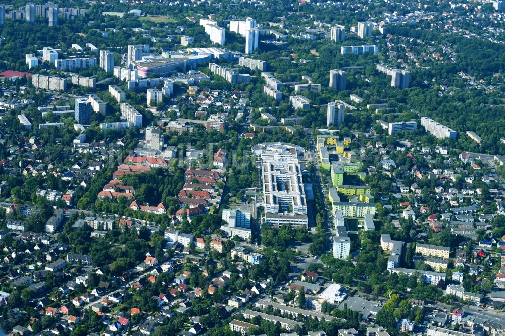 Luftbild Berlin - Klinikgelände des Krankenhauses Vivantes Klinikum Neukölln an der Rudower Straße im Ortsteil Neukölln in Berlin, Deutschland