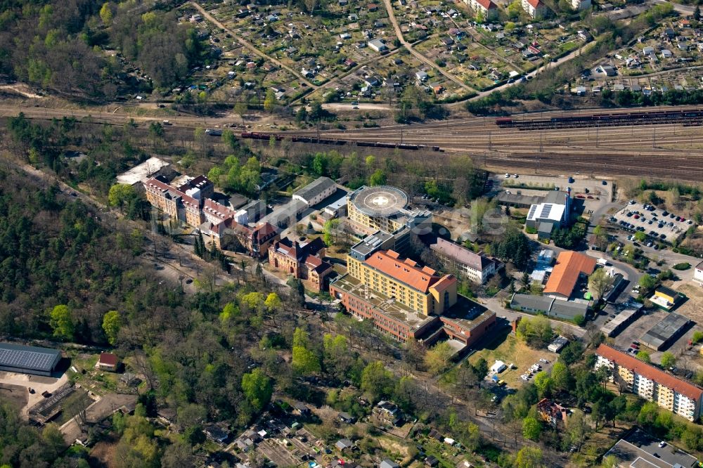 Luftaufnahme Eberswalde - Klinikgelände des Krankenhauses Werner Forßmann in Eberswalde im Bundesland Brandenburg, Deutschland