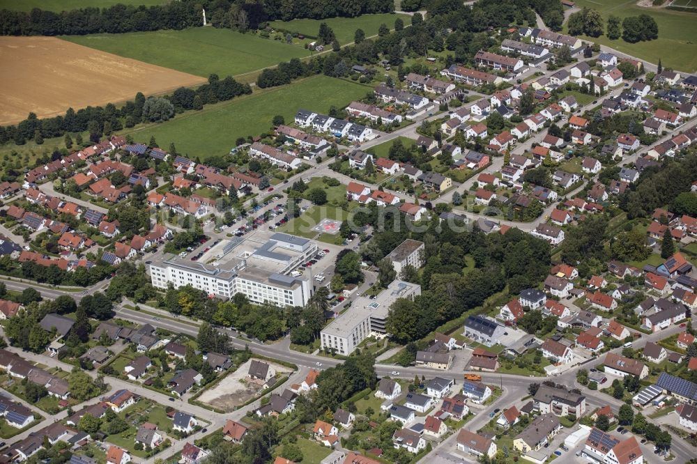 Luftbild Schwabmünchen - Klinikgelände des Krankenhauses Wertachkliniken in Schwabmünchen im Bundesland Bayern, Deutschland