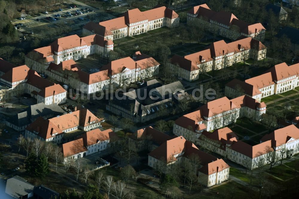 Berlin Buch von oben - Klinikgelände des Krankenhauses Wilbergstraße - Pölnitzweg in Berlin Buch im Bundesland Berlin