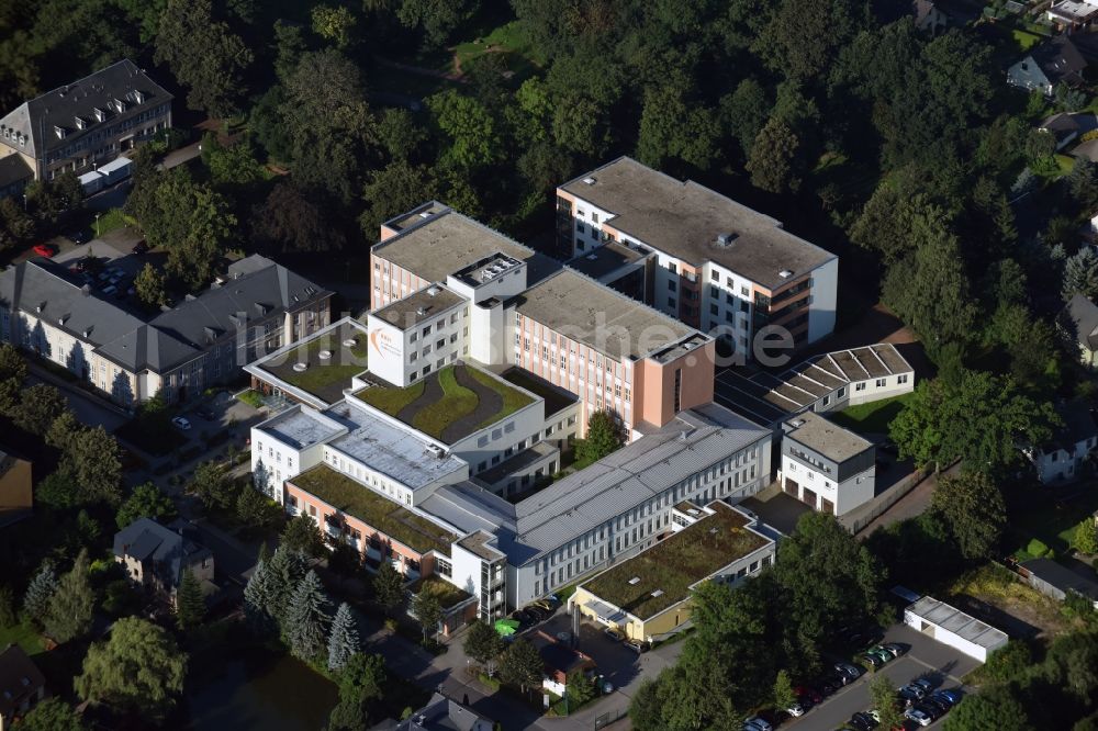 Luftbild Stollberg/Erzgeb. - Klinikgelände der Kreiskrankenhaus Stollberg gGmbH in Stollberg/Erzgeb. im Bundesland Sachsen