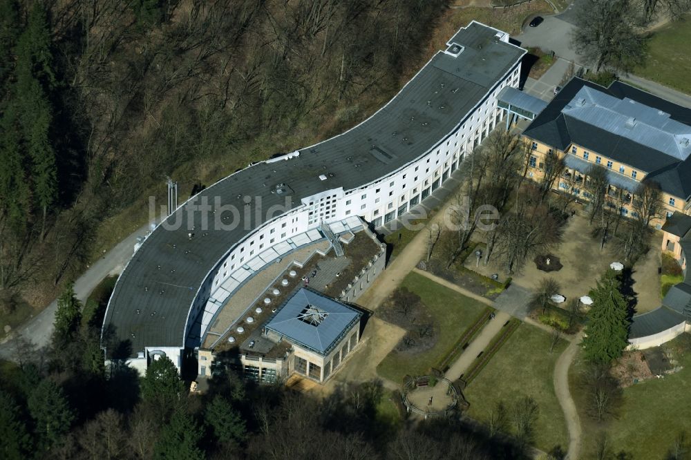 Bad Freienwalde (Oder) von oben - Klinikgelände des Rehabilitationszentrums und Rehaklinik in Bad Freienwalde (Oder) im Bundesland Brandenburg