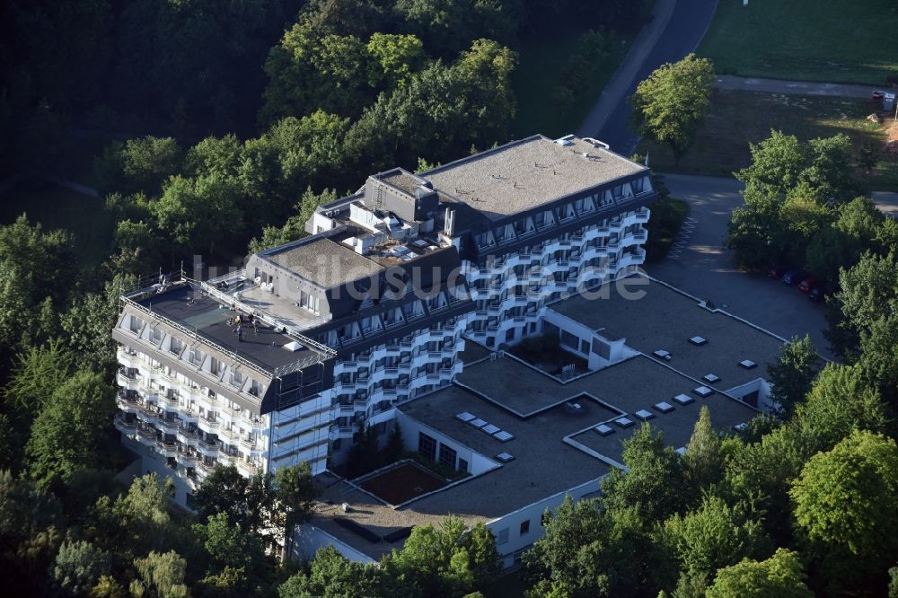 Bad Lausick von oben - Klinikgelände des Rehabilitationszentrums der Rehaklinik in Bad Lausick im Bundesland Sachsen