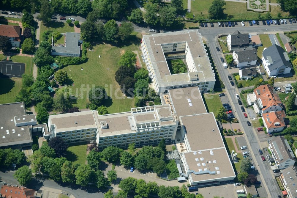 Bad Salzuflen aus der Vogelperspektive: Klinikgelände des Rehabilitationszentrums der Rehaklinik in Bad Salzuflen im Bundesland Nordrhein-Westfalen