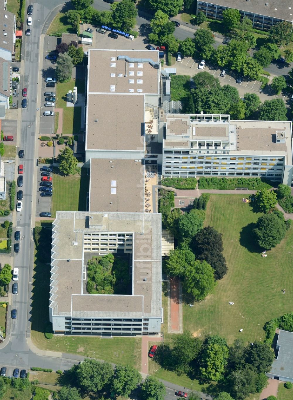 Luftaufnahme Bad Salzuflen - Klinikgelände des Rehabilitationszentrums der Rehaklinik in Bad Salzuflen im Bundesland Nordrhein-Westfalen