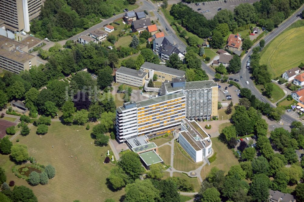 Bad Salzuflen von oben - Klinikgelände des Rehabilitationszentrums der Rehaklinik in Bad Salzuflen im Bundesland Nordrhein-Westfalen