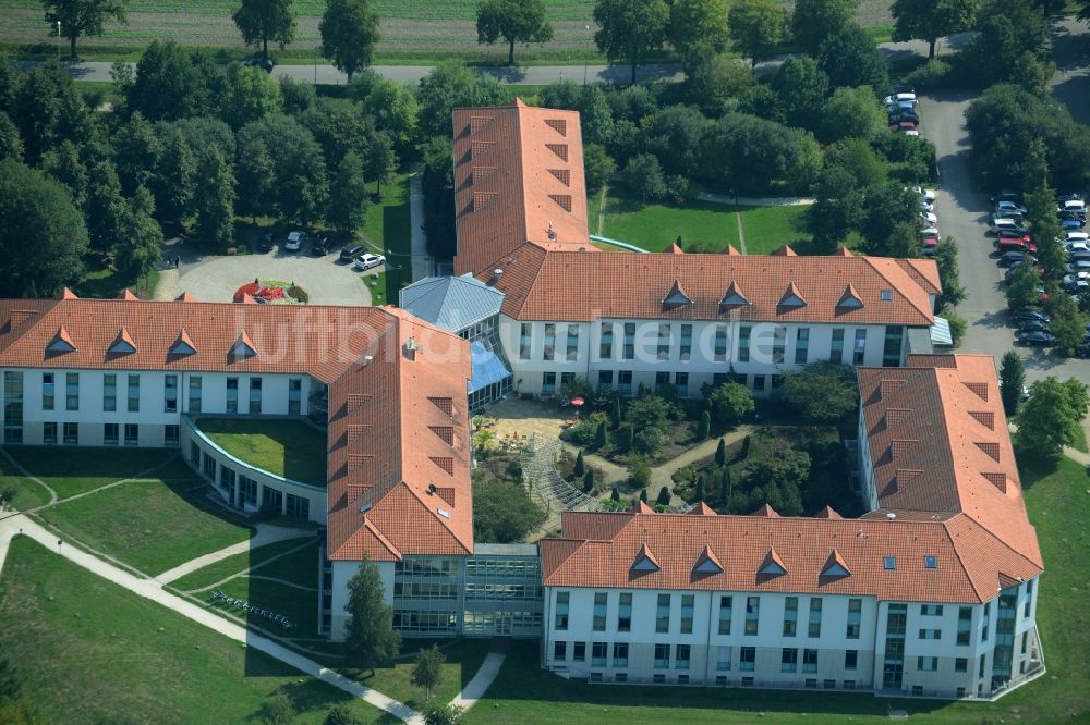 Bad Schmiedeberg von oben - Klinikgelände des Rehabilitationszentrums der Rehaklinik in Bad Schmiedeberg im Bundesland Sachsen-Anhalt