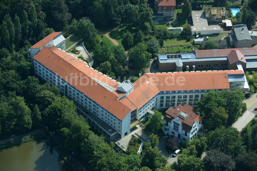 Bad Schmiedeberg von oben - Klinikgelände des Rehabilitationszentrums der Rehaklinik in Bad Schmiedeberg im Bundesland Sachsen-Anhalt