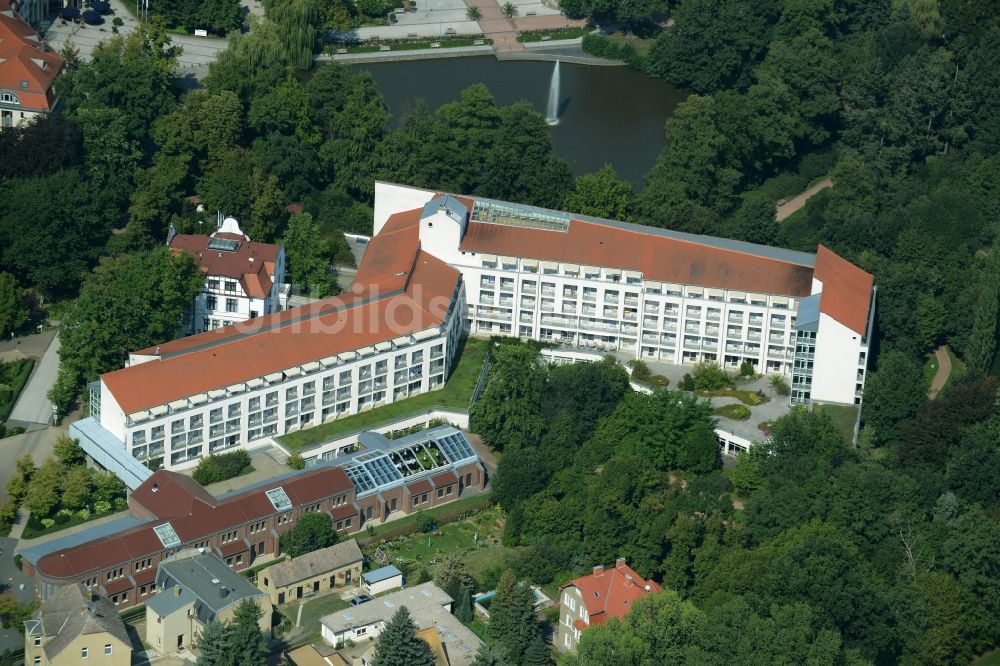 Luftbild Bad Schmiedeberg - Klinikgelände des Rehabilitationszentrums der Rehaklinik in Bad Schmiedeberg im Bundesland Sachsen-Anhalt