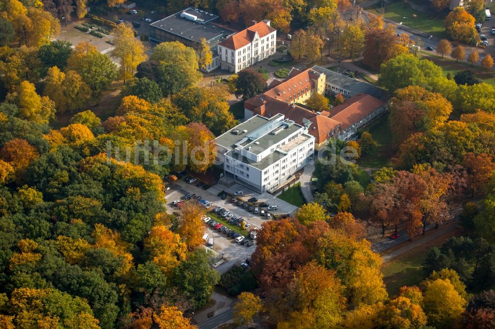 Luftaufnahme Hamm - Klinikgelände des Rehabilitationszentrums der Rehaklinik in Hamm im Bundesland Nordrhein-Westfalen